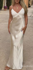 Elegant Light Champagne Mermaid Long Prom Dress,Evening Dress,PD382187