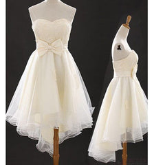 Popular sweetheart lovely High Low Bow Knot Sweet 16 homecoming prom dresses, BD00187