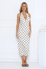Spotlight Babe Halter Maxi Dress Beige