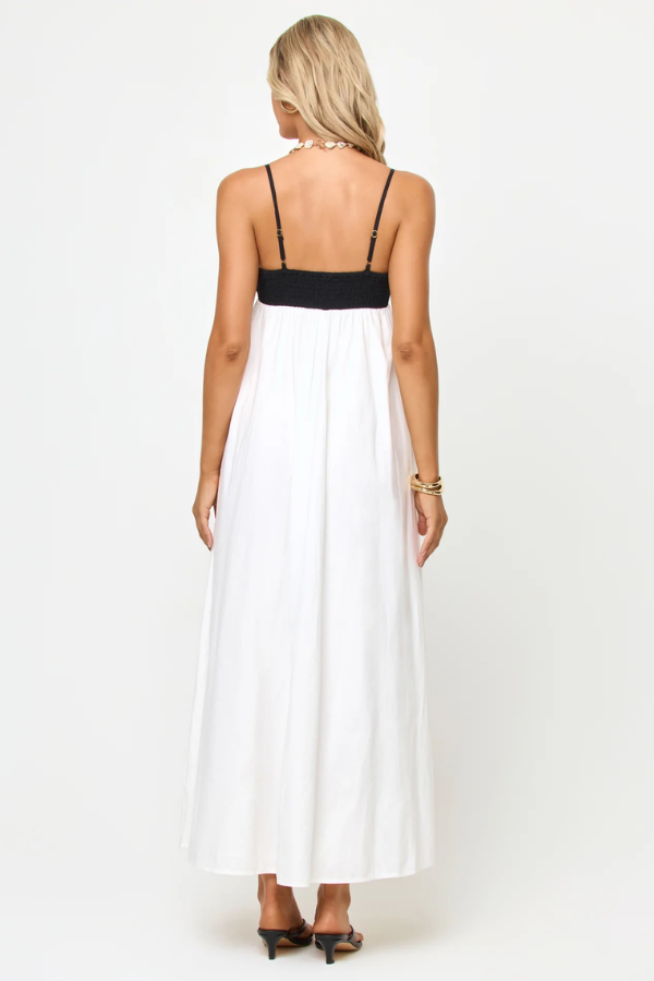 LSPACE - RAVEENA DRESS BLACK CREAM