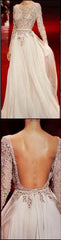 Long Sleeves Charming Floor-length Backless Cocktail Evening Party Cocktail Prom Dresses Online,PD0201
