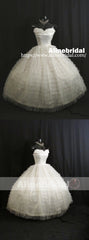 Gorgeous Ivory Lace Pleating Tulle Sweetheart Strapless Homecoming Dresses, HD0005
