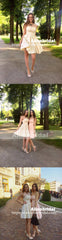Unique Pleating Strapless Simple Cheap Sweet Homecoming Dresses ,BD00232
