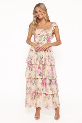 PETAL & PUP - BELLE MAXI DRESS YELLOW FLORAL