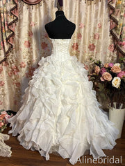 Gorgeous Ivory Strapless Ruffled A-line Prom Dress, Evening Dress, PD3822991