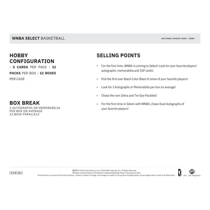 2024 Panini Select WNBA Basketball Hobby Box