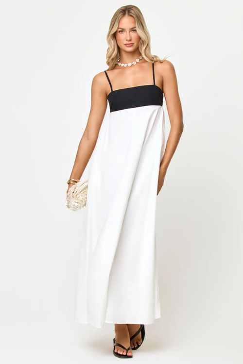 LSPACE - RAVEENA DRESS BLACK CREAM
