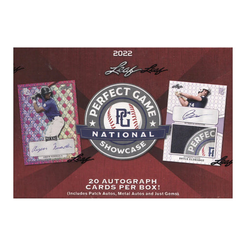 2022 Leaf Perfect Game National Showcase Baseball Hobby Box