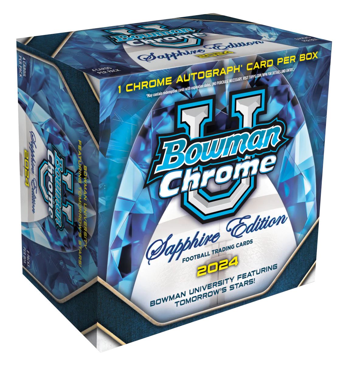 2024 Bowman Chrome University Sapphire Football Hobby Box