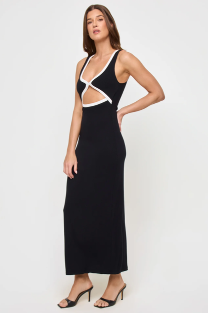 LSPACE - STEPH DRESS BLACK CREAM