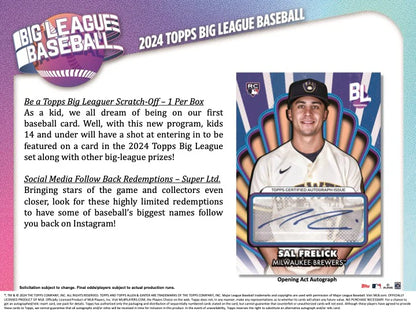 2024 Topps Big League Baseball Hobby Box