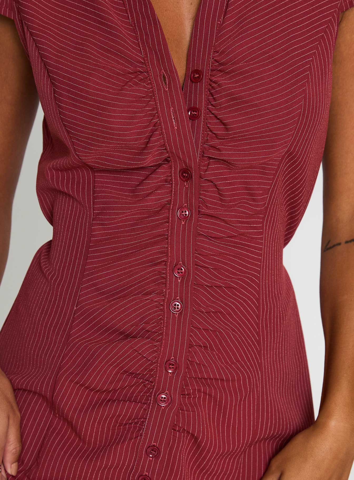 Arianwyn Mini Dress Burgundy