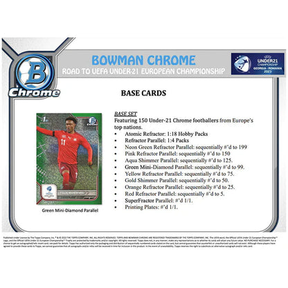 2022 Bowman Chrome Road to UEFA Under 21 European Championship Soccer Hobby Box