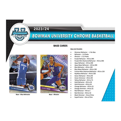 2023/24 Bowman University Chrome Basketball Hobby Box