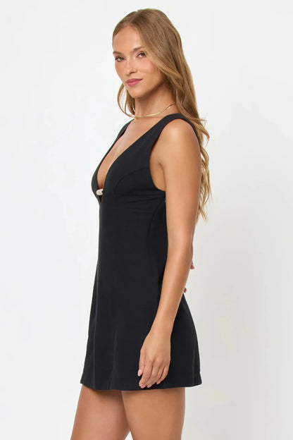 LSPACE - MAGNOLIA MINI DRESS BLACK