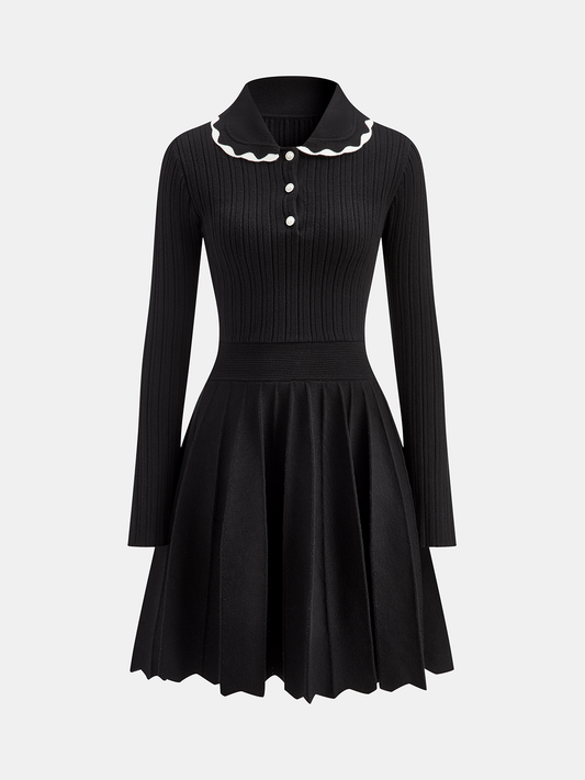 Ribbed Polo Dress
