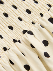 Polka Dot Halter Neck Maxi Dress
