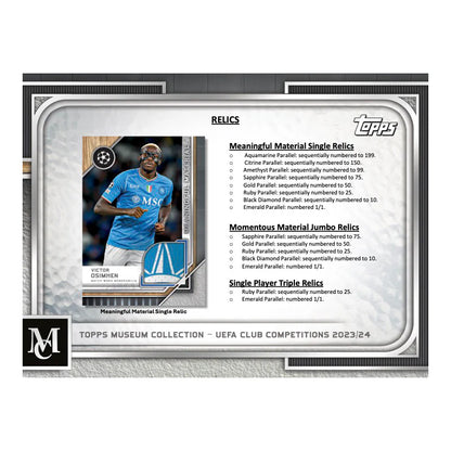 2023/24 Topps Museum Collection UEFA Champions League Soccer Hobby Box