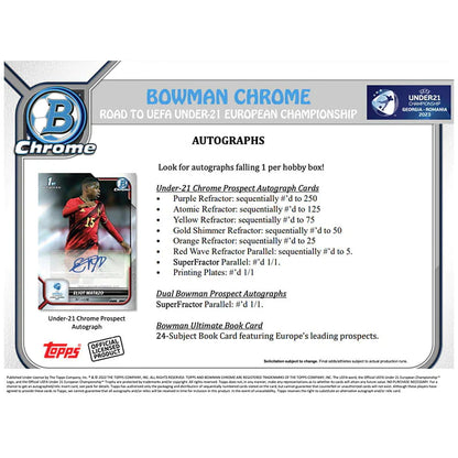 2022 Bowman Chrome Road to UEFA Under 21 European Championship Soccer Hobby Box