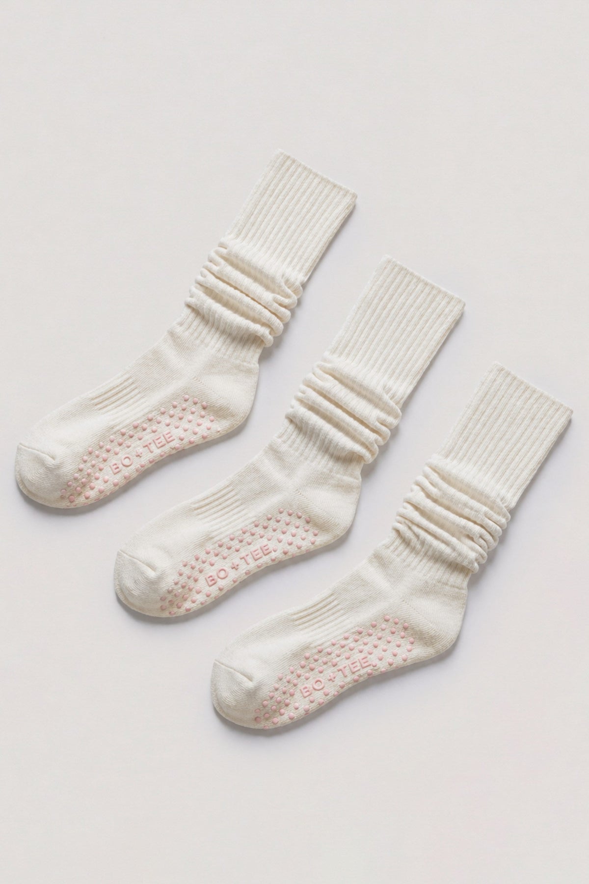 Pilates 3-Pack Socks Bundle in Milk