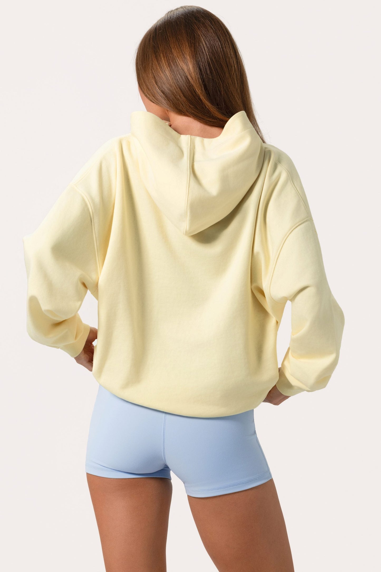 Oversized Applique Hoodie in Lemon