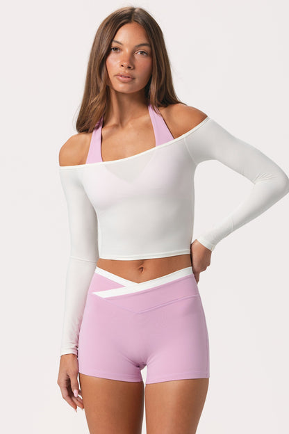 Soft Jersey Off-Shoulder Top in Milk