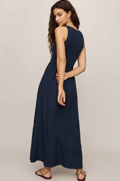 Z SUPPLY - CHARLOTTE RIB MIDI DRESS ECLIPSE