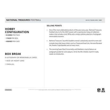2023 Panini National Treasures Football Hobby Box