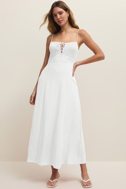 Z SUPPLY - GRANADA AIRY GAUZE MAXI DRESS WHITE