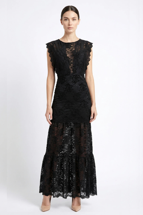 NIGHTCAP - FLEUR CALETTO MAXI BLACK