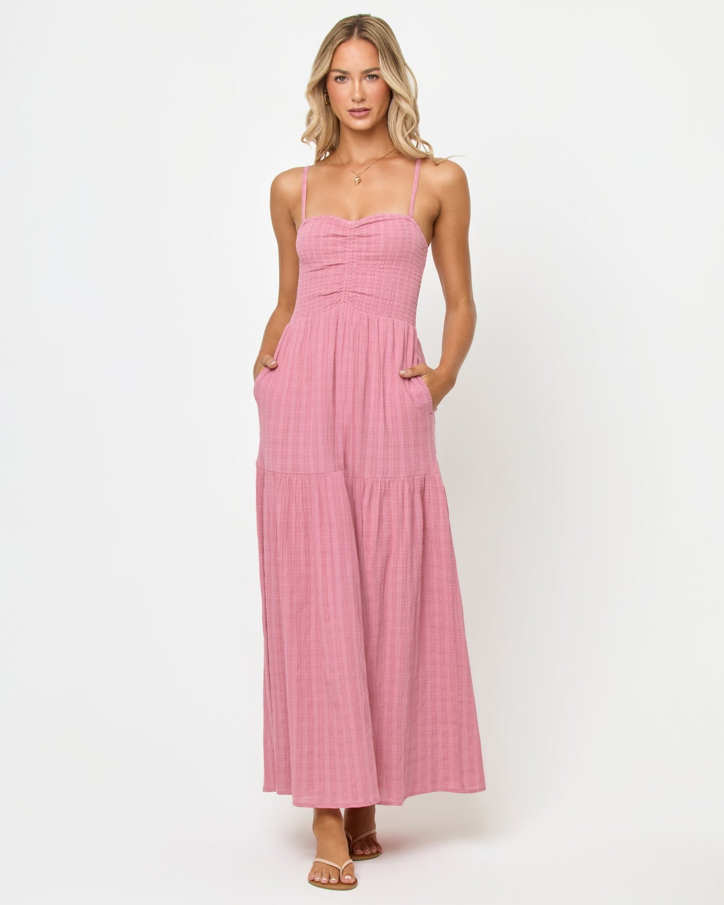 LSPACE - MALLORCA DRESS CHERRY BLOSSOM