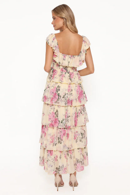 PETAL & PUP - BELLE MAXI DRESS YELLOW FLORAL