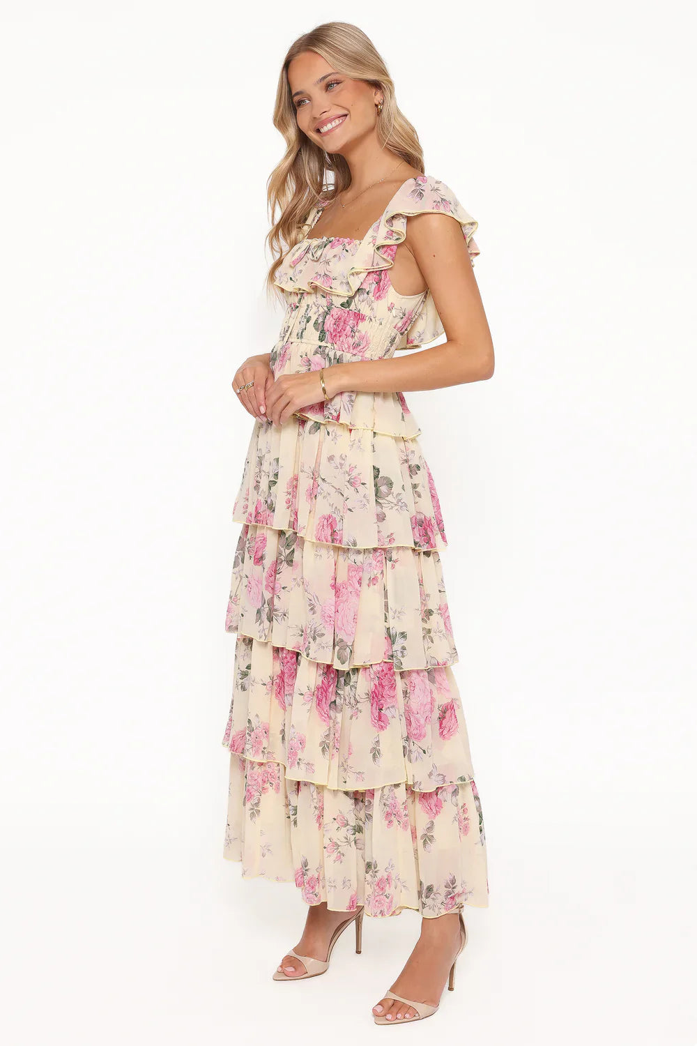 PETAL & PUP - BELLE MAXI DRESS YELLOW FLORAL