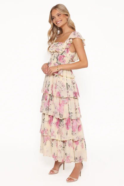 PETAL & PUP - BELLE MAXI DRESS YELLOW FLORAL