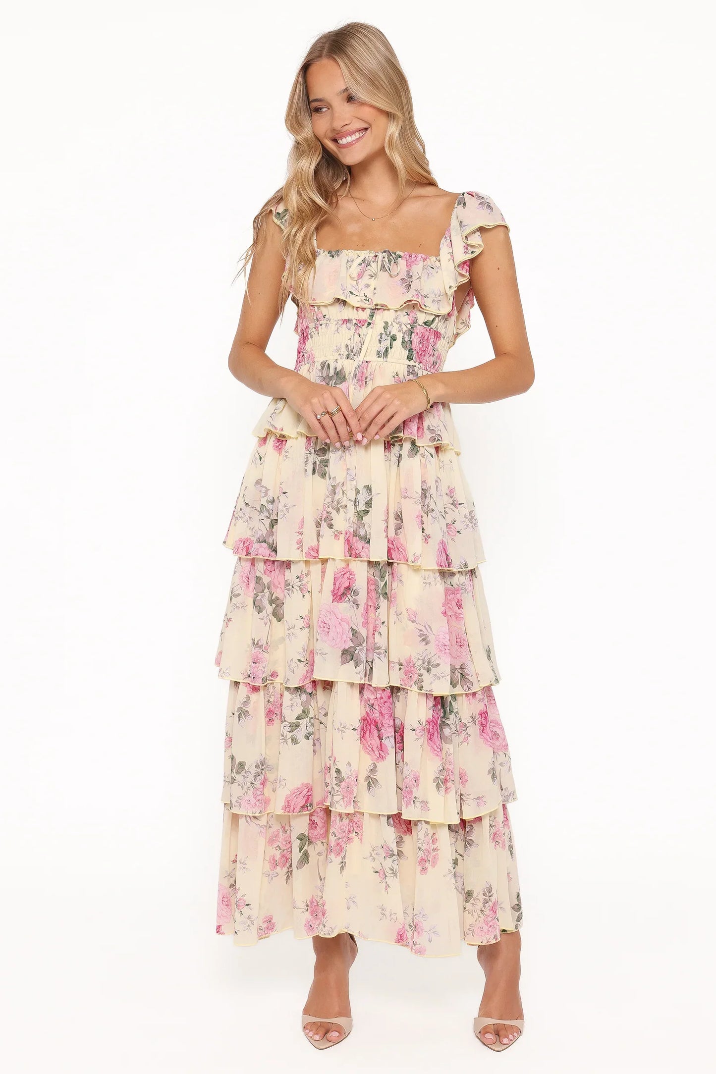PETAL & PUP - BELLE MAXI DRESS YELLOW FLORAL