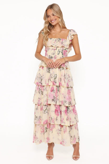 PETAL & PUP - BELLE MAXI DRESS YELLOW FLORAL