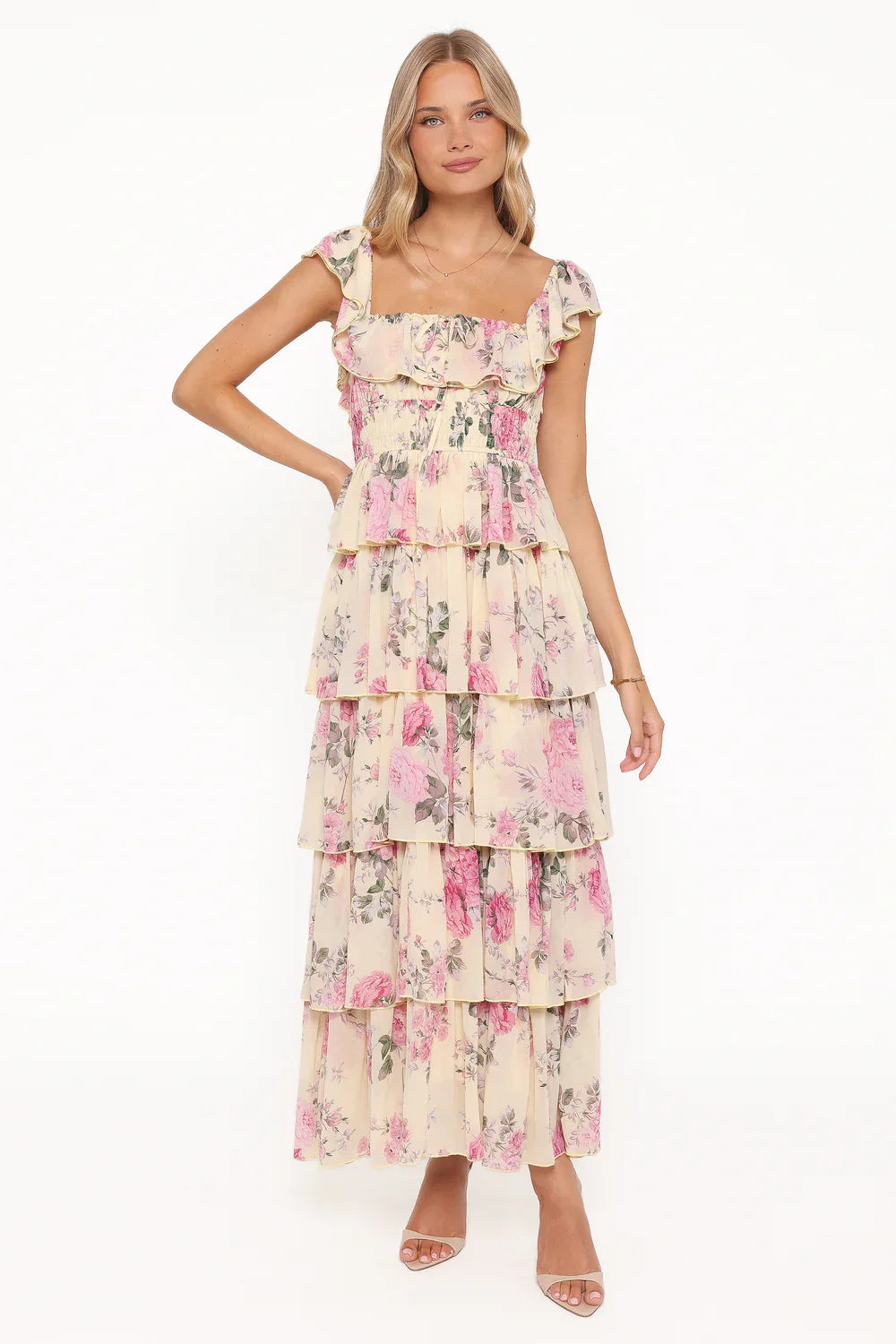 PETAL & PUP - BELLE MAXI DRESS YELLOW FLORAL