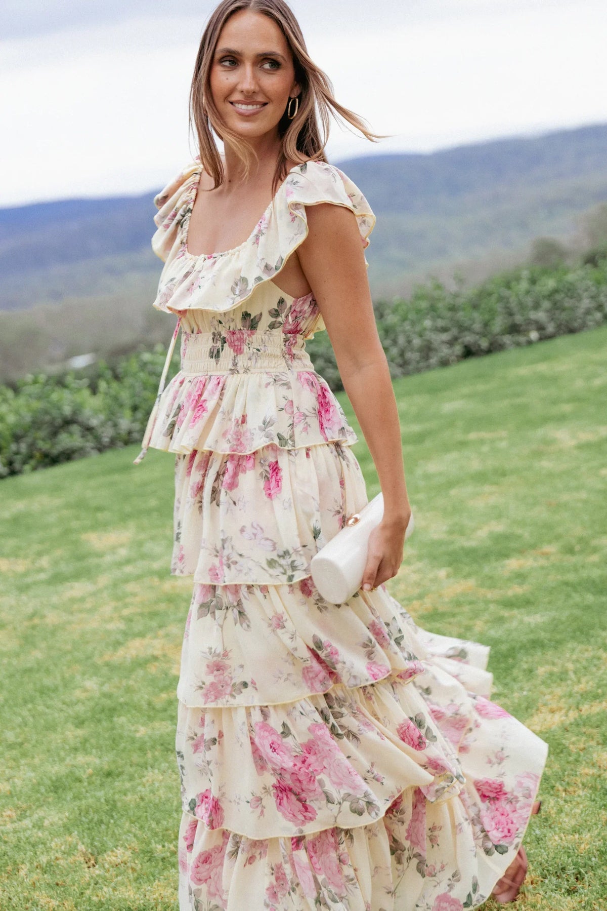 PETAL & PUP - BELLE MAXI DRESS YELLOW FLORAL