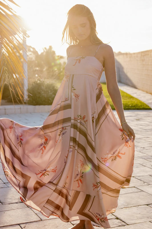 PETAL & PUP - ELANOR MAXI DRESS PINK COCOA