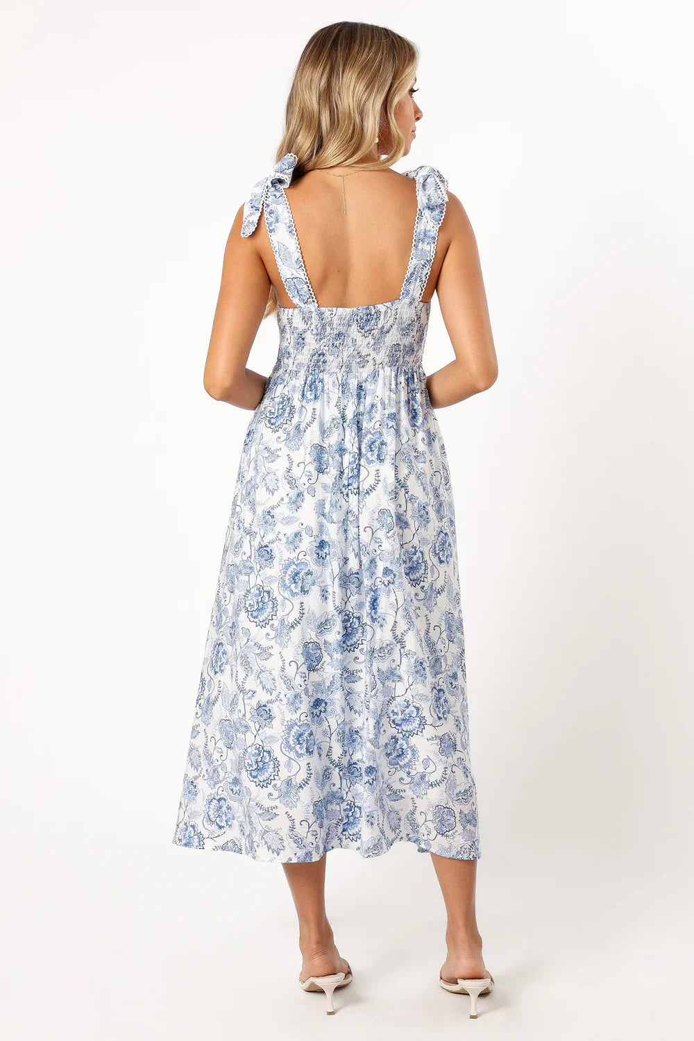 PETAL & PUP - JANIE MIDI DRESS BLUE FLORAL