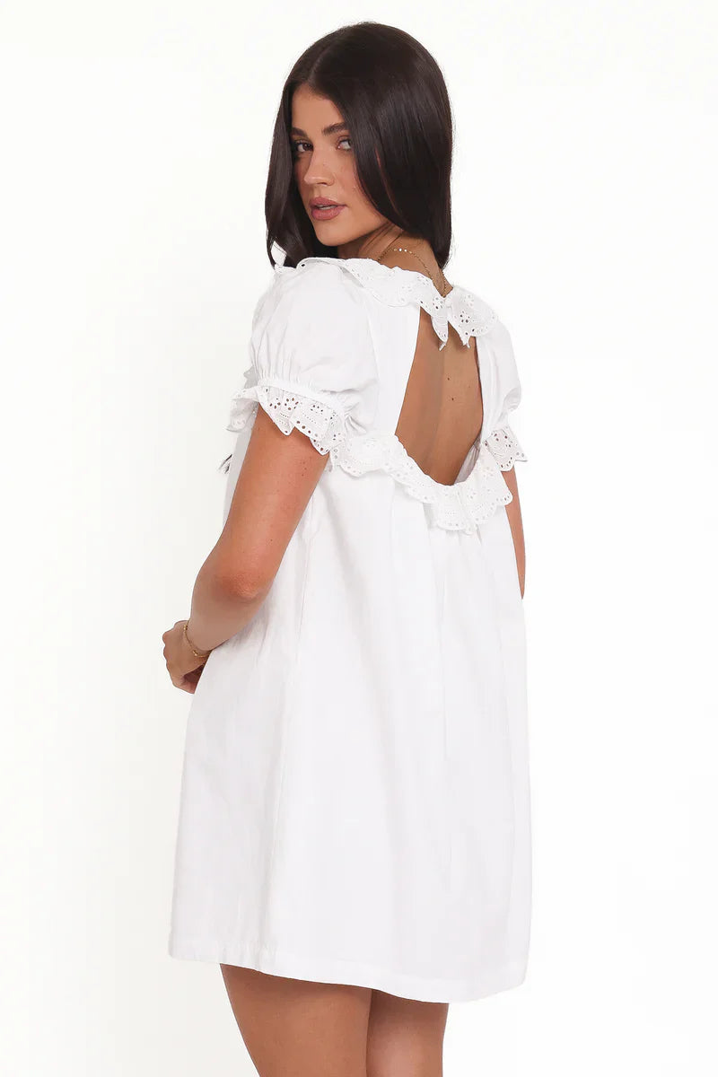 PETAL & PUP - MERLYN MINI DRESS WHITE