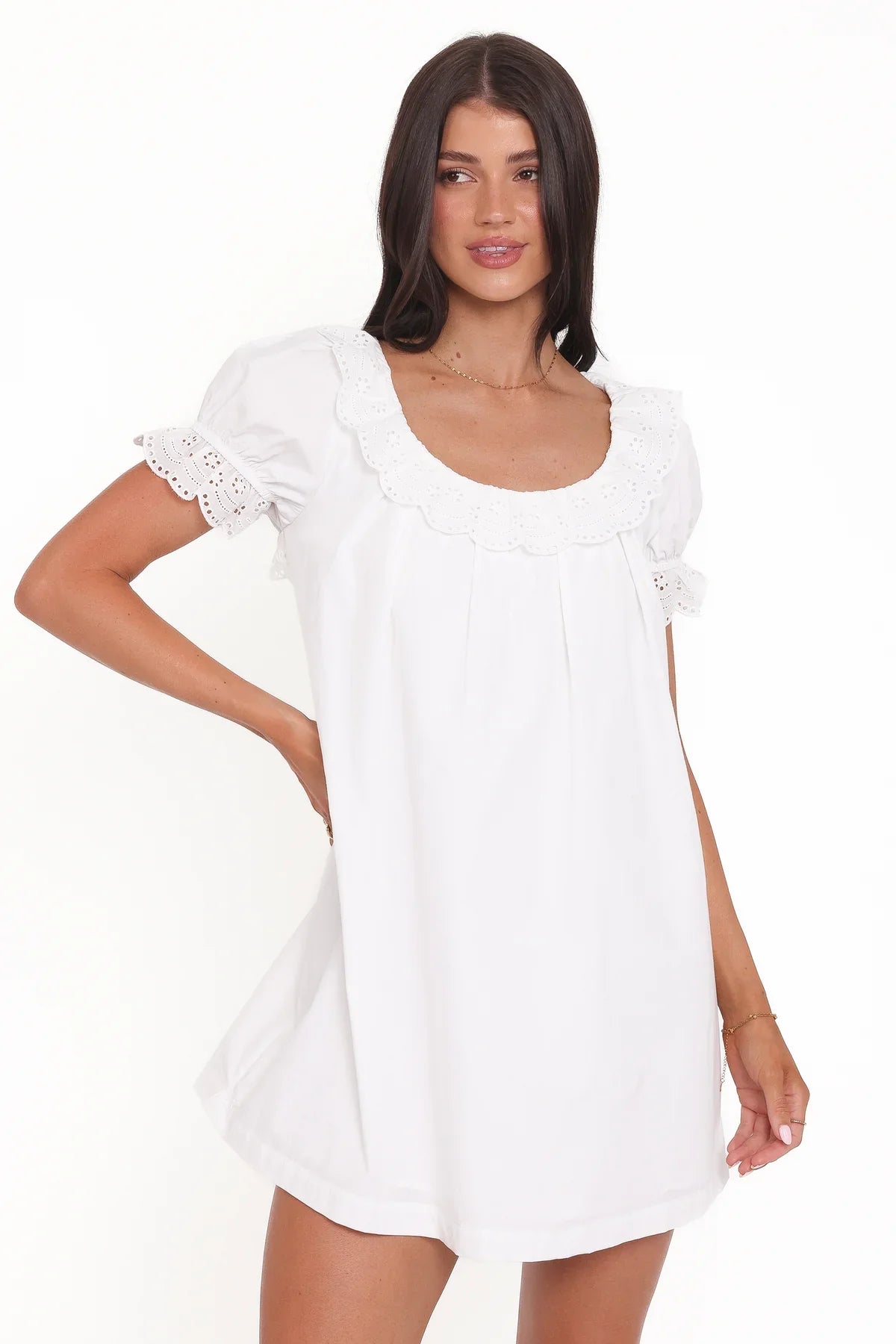 PETAL & PUP - MERLYN MINI DRESS WHITE