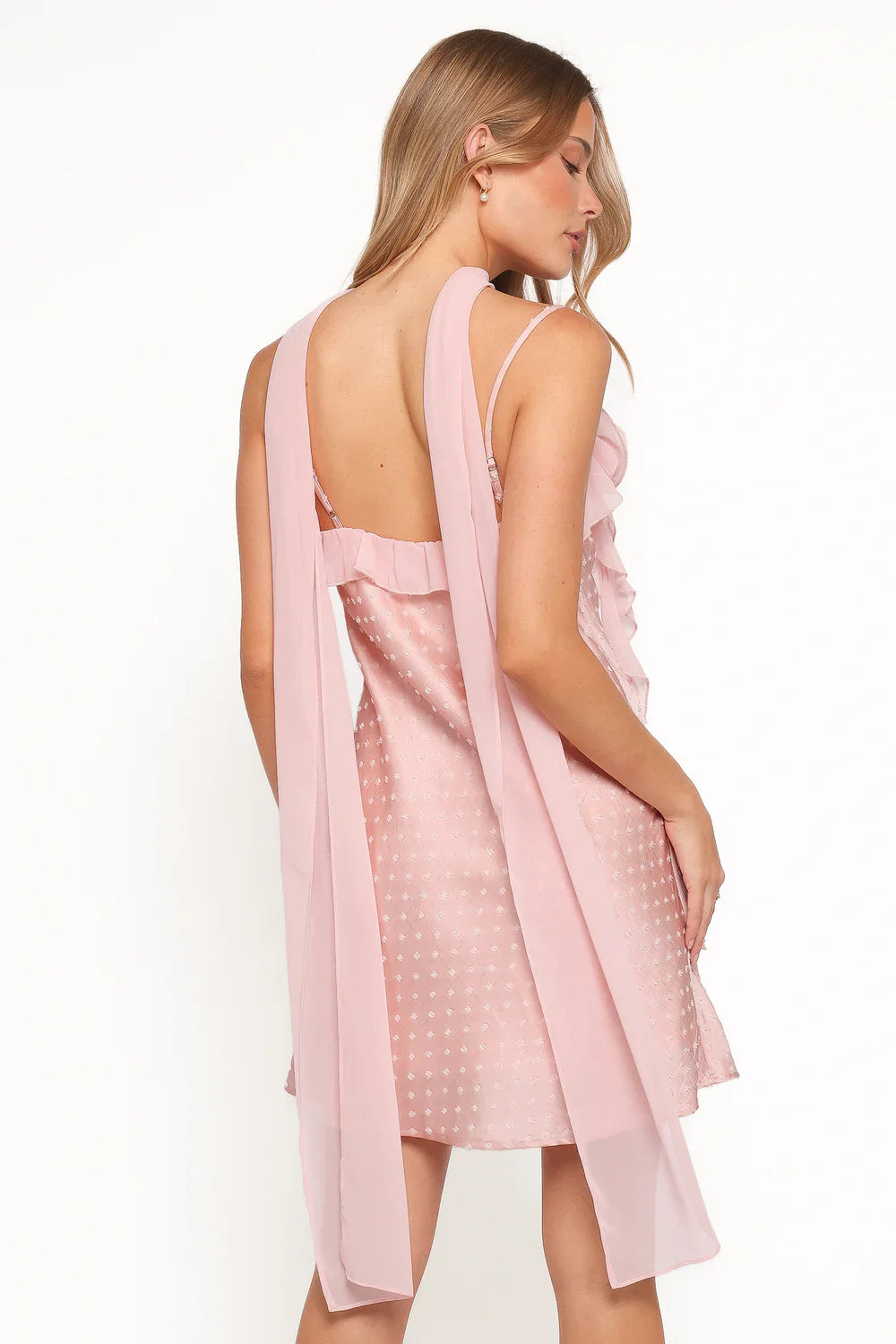 PETAL & PUP - SUKI MINI DRESS PEACH