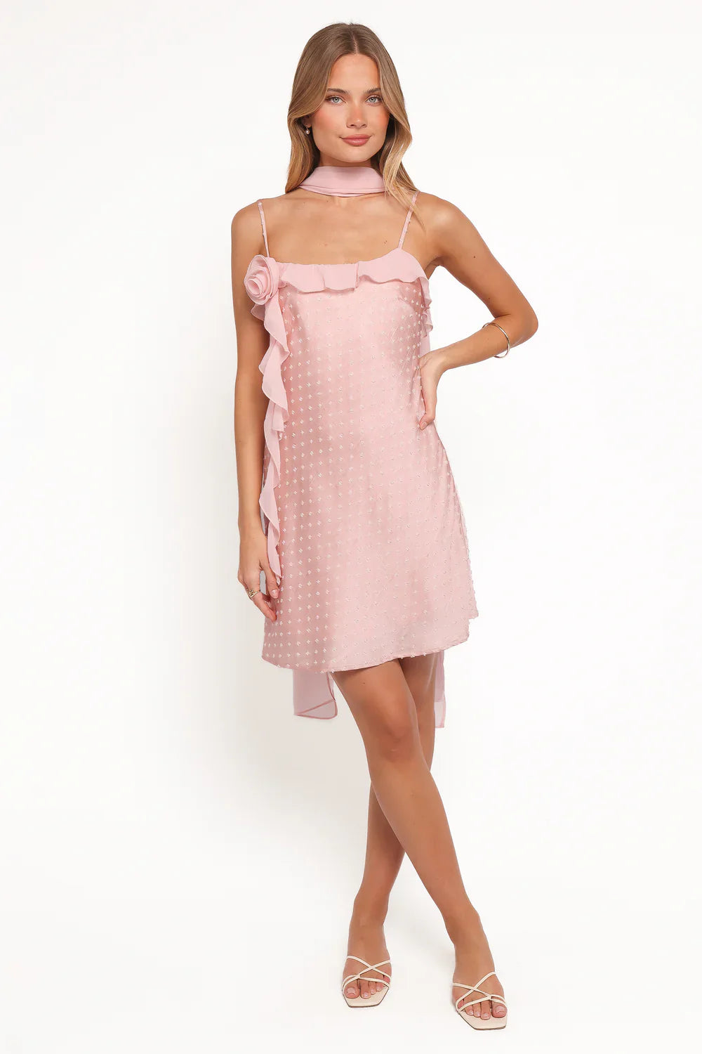 PETAL & PUP - SUKI MINI DRESS PEACH