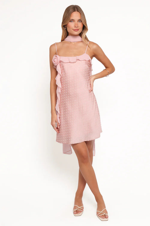 PETAL & PUP - SUKI MINI DRESS PEACH