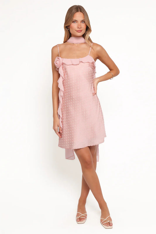 PETAL & PUP - SUKI MINI DRESS PEACH